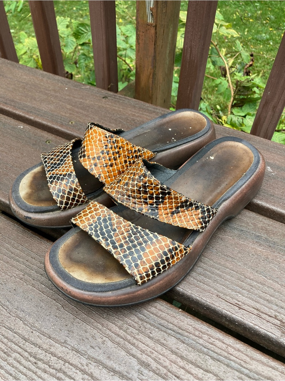 Dansko Snakeskin Print Slide Sandals Women’s US 9.5–10 EU 40
